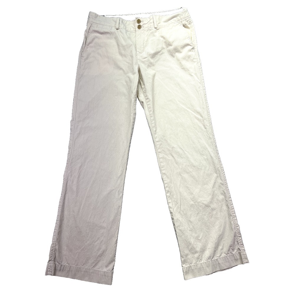 Banana Republic Weekend Chino Ankle Pants Women Size 8P (Fits 31") Beige Stretch